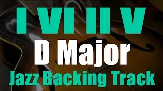 1-6-2-5 (turnaround) Jazz Backing track in D major