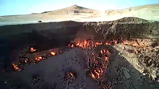 Door to hell, Darvaza gas crater, Turkmenistan, last drone flight - RIP