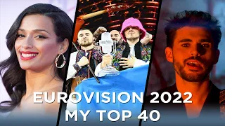Eurovision 2022 - My Top 40 (from France 🇫🇷)