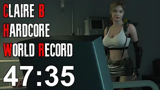 Resident Evil 2 Remake - Claire B Hardcore Speedrun Former World Record - 47:35