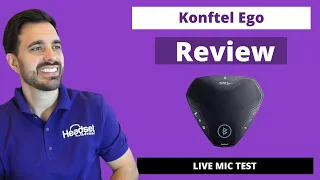 Konftel Ego Wireless Bluetooth Speakerphone Review - LIVE MIC TEST!