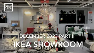 [4K Walk] 🇨🇦 Relaxing IKEA Tour Showroom December 2023 Part II 🎉 Holiday Room Display | カナダ・イケア