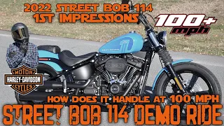 2022 Street Bob Test Ride & 1st Impressions - How Does It Handle At 100 MPH