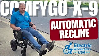 ComfyGo X-9 Electric Wheelchair with Automatic Recline [2024]