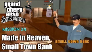 GTA San Andreas | Mission #34 | Made in Heaven / Small Town Bank | iOS, Android (Walkthrough) [HD]