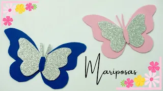 DIY- Mariposas en foami fáciles de hacer