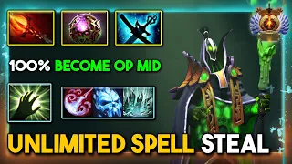 UNLIMITED SPELL STEAL Rubick LVL5 Dagon + Octarine Core Build 100% Become OP MID 7.35d DotA 2