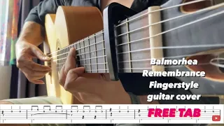 Balmorhea - Remembrance fingerstyle gitar solo / free tab