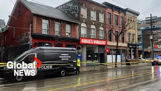 Triple shooting in downtown Toronto leaves 1 dead, 2 injured on sidewalk