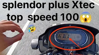 Splendor plus Xtec top speed 100😰#splendor Xtec new model 2023 bs6 digital metre#video#viral🔥