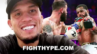 DAVID BENAVIDEZ REACTS TO CALEB PLANT KNOCKING OUT DIRRELL; SENDS MESSAGE ON CLASH FOR CANELO SHOT