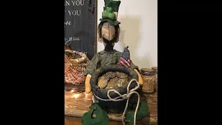 Making a Primitive Colonial Leprechaun doll