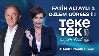 Teke Tek Seçim Özel Canlı Yayını'nda izleyicileri neler bekliyor? Fatih Altaylı & Özlem Gürses