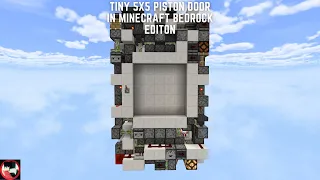 [Tutorial]Tiny 5x5 Piston Door in Minecraft Bedrock Edition 1.18+ [Read Pin]
