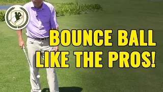 GOLF TRICK SHOT - HOW TO BOUNCE GOLF BALL LIKE THE PROS!