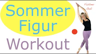 🌼43 min. Sommer-Figur-Workout | Ganzkörpertraining ohne Geräte, für Fortgeschrittene