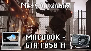 NieR: Automata on a MacBook + GTX 1050 Ti (Low, 1080p, Thunderbolt 1)