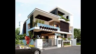 Top 3D home exterior// house elevation design// modern home// house architecture