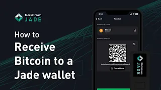 How to receive bitcoin to a Jade wallet | Blockstream Jade