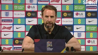 Gareth Southgate reacts to England's 1-0 defeat to Hungary.