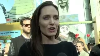 Kung Fu Panda 3 "Tigress" World Premiere Interview - Angelina Jolie