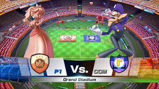 Mario Sports Superstars Football Pink Gold Peach , Donkey Kong vs Waluigi , Bowser JR (Pro)