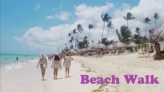 Beach Walk from Majestic Punta Cana to RIU Palace Dominican Republic vlog