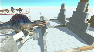 Dinosaurs Race Through Blocks - Animal Revolt Battle Simulator
