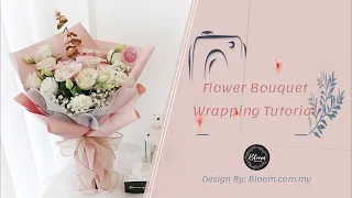 Flower Bouquet Wrapping- How to use Eco Korea Wrapper & Gauze Wrapper | Bungkus Bunga Buket | 花束包装