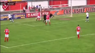 Referee In Netherlands Scores a goal and Gives it