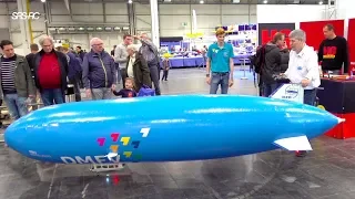 SUPER BIG RC AIRSHIP FLYING OVER VISITORS I ZEPPELIN I DMFV I INTERMODELLBAU DORTMUND