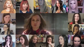 Girls React To Captain Marvel  Trailer  Reaction Mashup