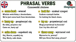 Angielskie Phrasal Verbs - Czasowniki Frazowe część 2