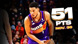 Devin Booker ERUPTS For 51 Pts in 3 Quarters vs Bulls 🔥🔥 | Nov 30, 2022 | FreeDawkins