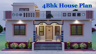 4Bhk House Design  Beautiful House  For Village and city II Simple elevation Design By My Home plan