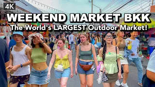 【🇹🇭 4K】The world's largest market - Chatuchak Market BANGKOK - Full Walking Tour