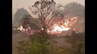 Flaming Remnants of Beloved Cafe Captured in New South Wales Firefighter Footage