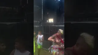 Watch the girls walking through after crowd surfing😭 #festival #metal #crowdsurfing #oopsie #fun