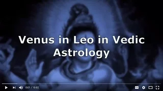 Venus in Leo in Vedic Astrology