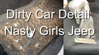 Deep Cleaning a Girl's FILTHY DIRTY JEEP | Satisfying Dirty Jeep Cleaning and Extraction | Ep. 7