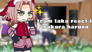 team taka/hebi react to sakura haruno🌸🎀 |sasusaku/narusaku| (🇺🇲/🇪🇸)