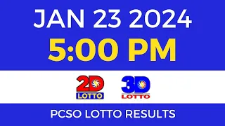 Lotto Result January 23 2024 5pm Swertres Ez2 PCSO
