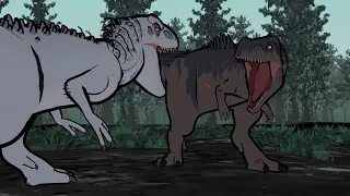 Giganotosaurus vs Indominus Rex | Jurassic World Animation