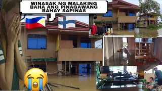 WINASAK NG BAHA ANG PINAGAWANG BAHAY SA PINAS😭ITO NA ANG UPDATE WINASAK NA ANG MGA GAMIT💔🇫🇮🇵🇭