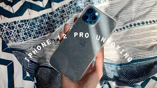 iPhone 12 Pro Unboxing | Pacific Blue + Accessories | Aesthetic