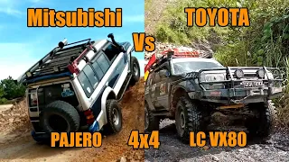 Toyota Land Cruiser VX80 And Mitsubishi MMC Pajero Turbo Diesel Battle OFF-ROAD 4x4