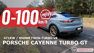 2022 Porsche Cayenne Turbo GT 0-100km/h & engine sound