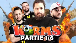 LE TOURNOIS DES ARNAQUES (Partie 1/6)  (ft. Gotaga, Mickalow, Robi) | WORMS WMD