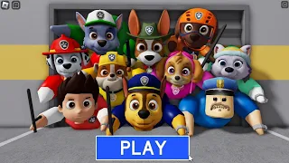 NEW UPDATE! PAW PATROL BARRY'S FAMILY NEEDS HELP! FULL GAME #Roblox #obby