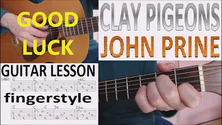 CLAY PIGEONS - JOHN PRINE   fingerstyle GUITAR LESSON